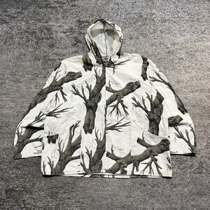 White Water Outdoor White Camo Jacket Full Zip Mens XXL Camouflage Hooded